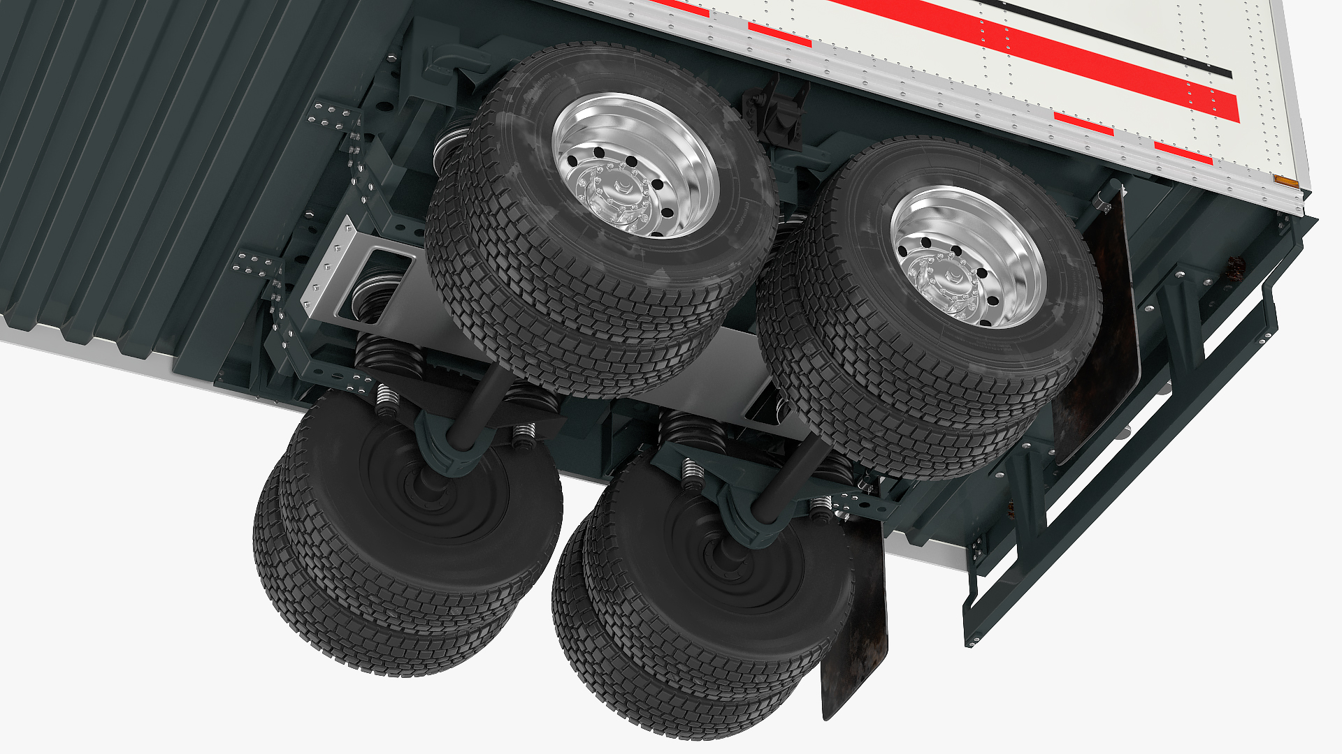 3D Semi Truck with Trailer Generic Rigged model