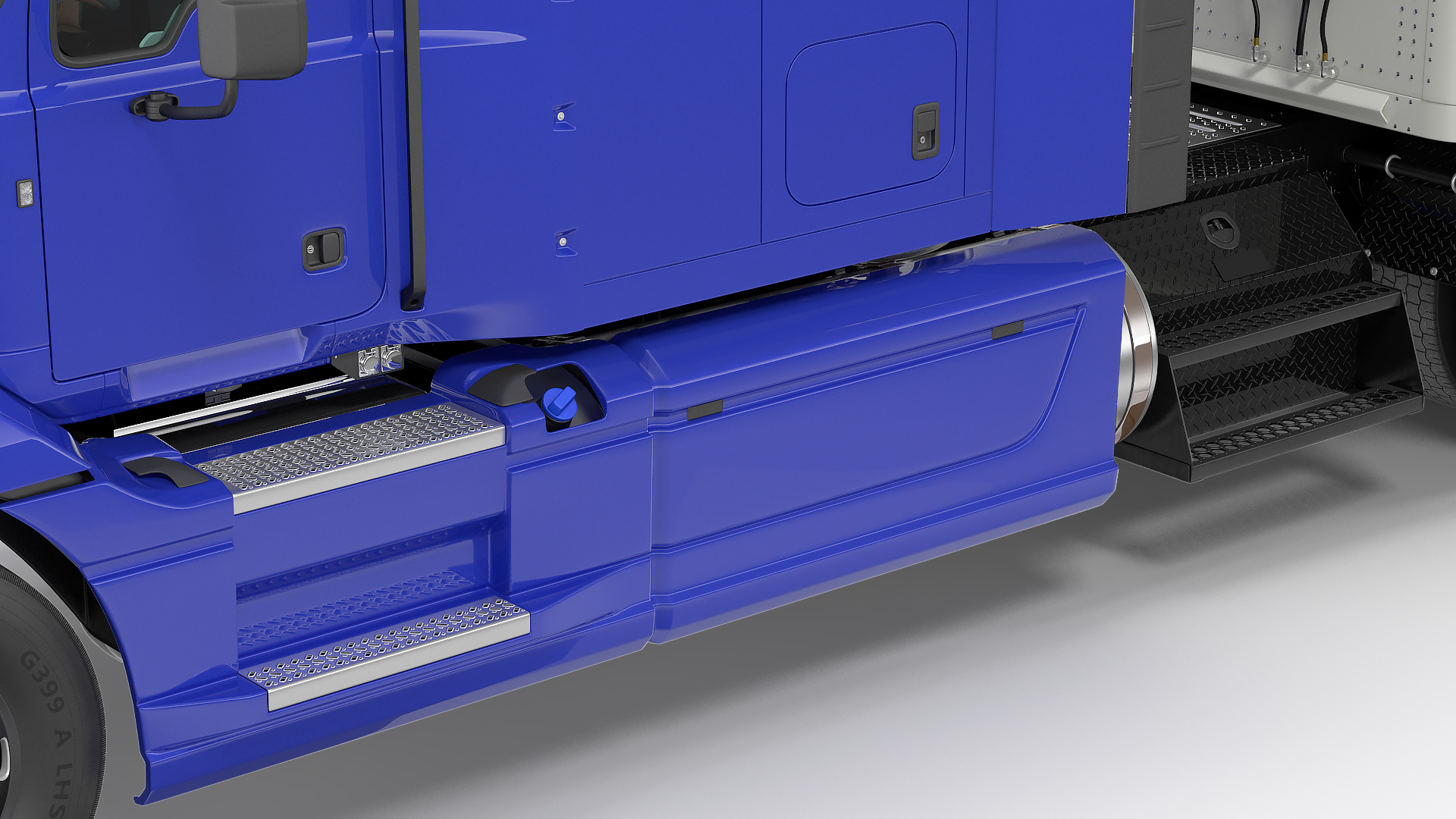 3D Semi Truck with Trailer Generic Rigged model