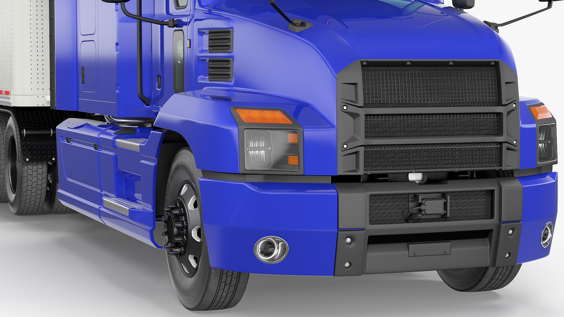 3D Semi Truck with Trailer Generic Rigged model