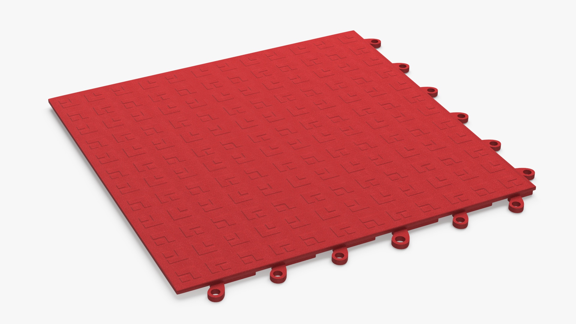 3D Interlocking Floor Mat Red