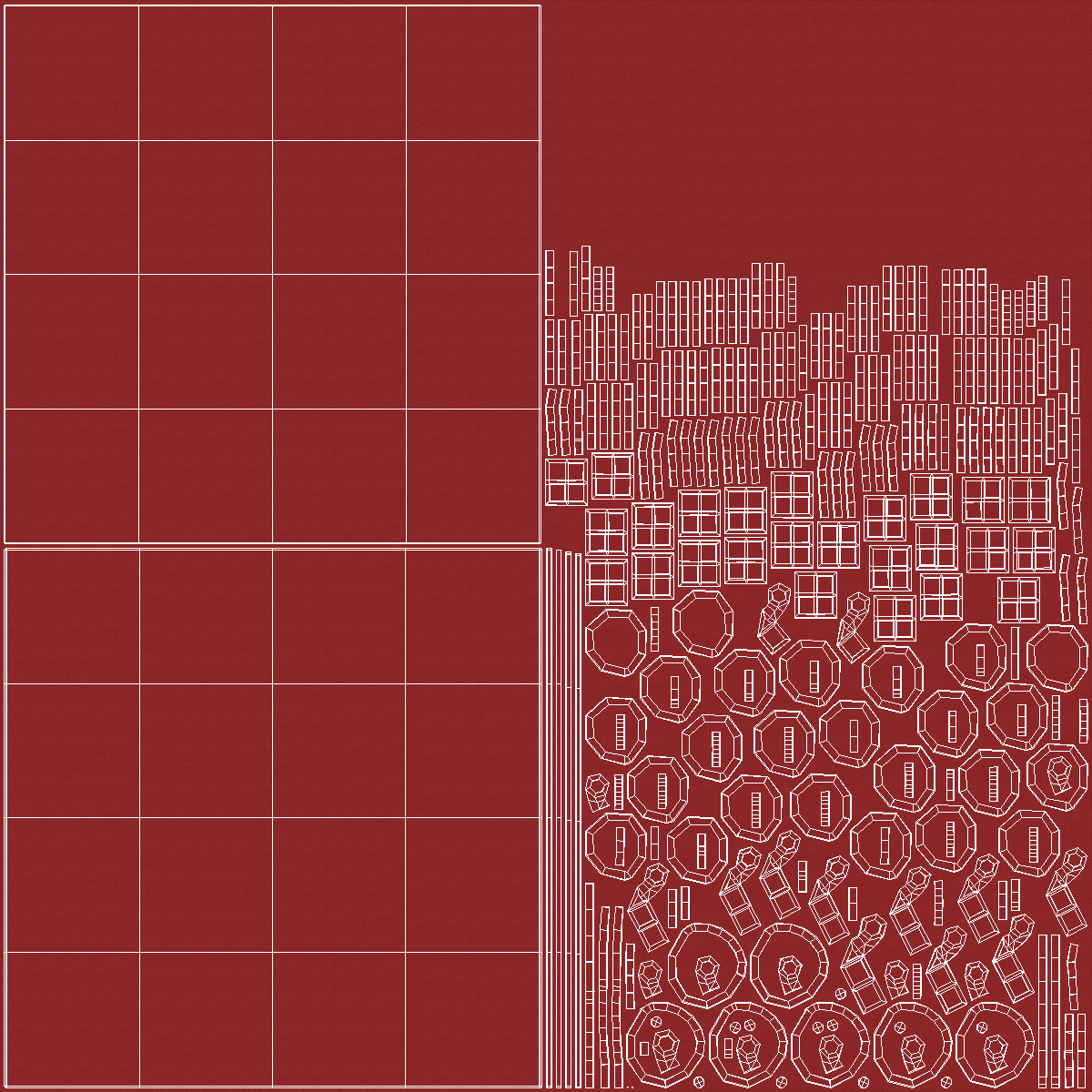3D Interlocking Floor Mat Red