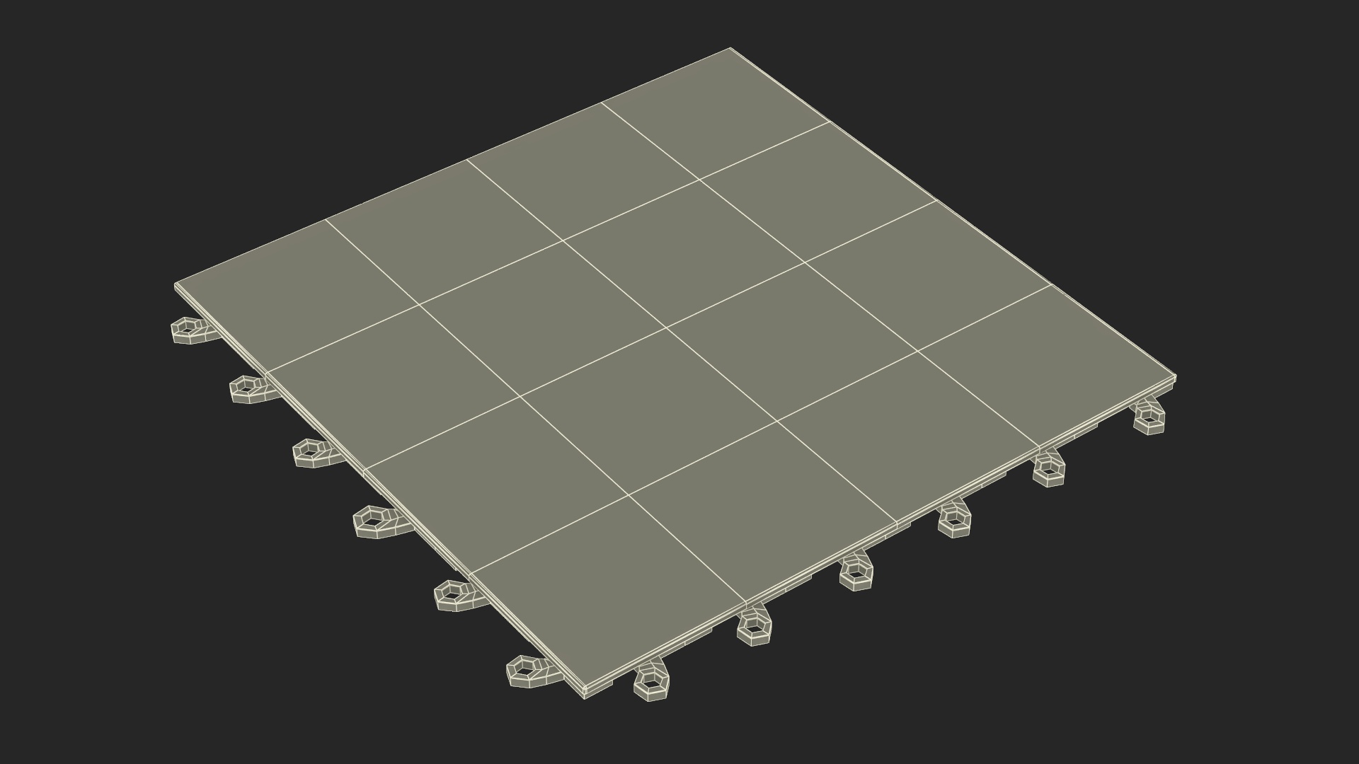 3D Interlocking Floor Mat Red