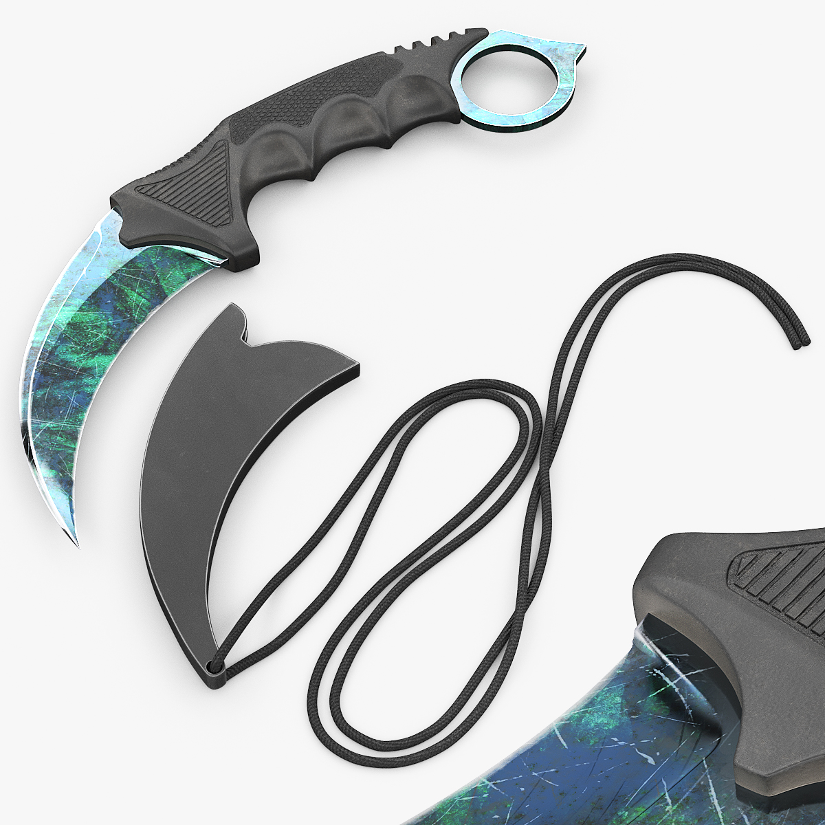 Karambit Knife with Sheath Aurora