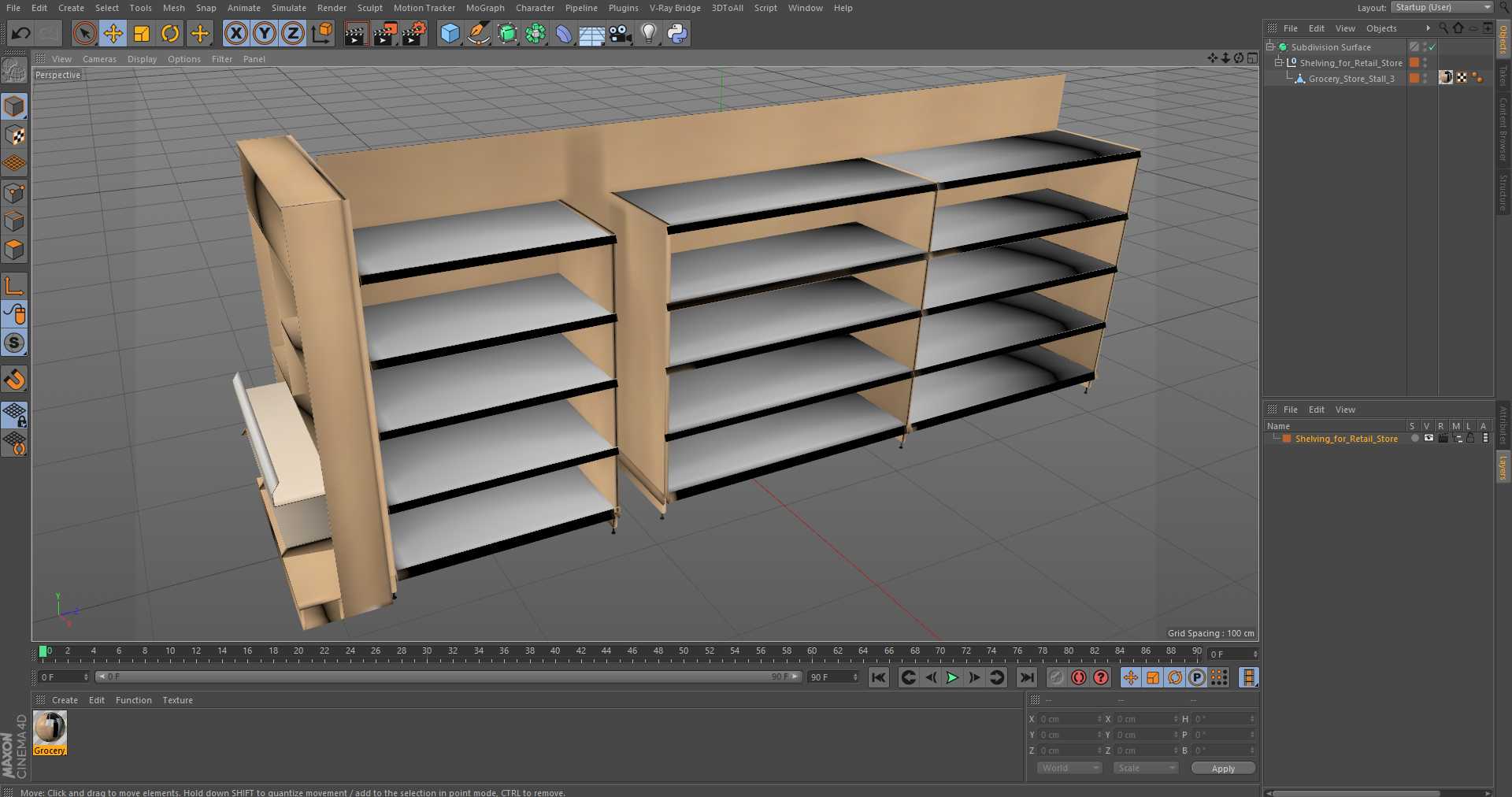 3D model Shelving for Retail Store