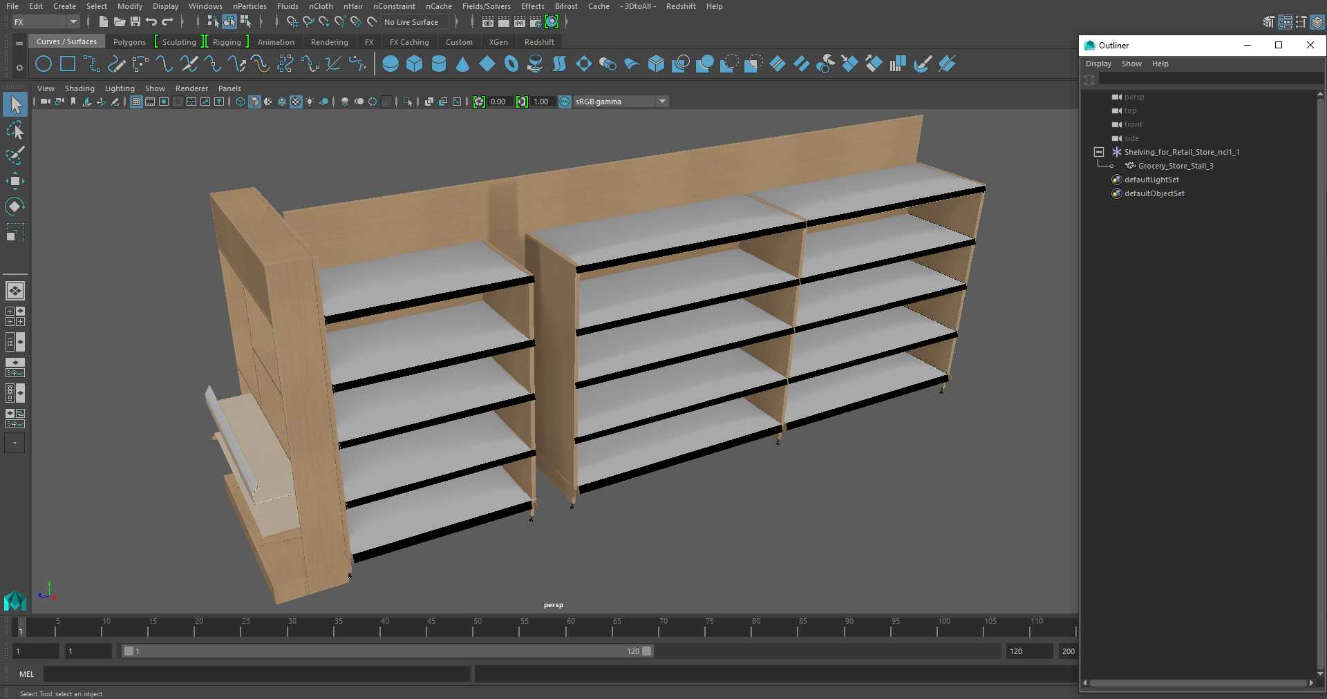 3D model Shelving for Retail Store