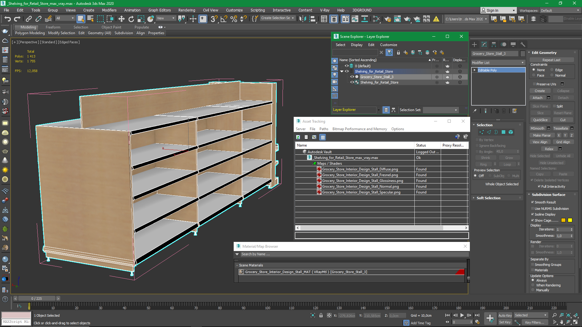 3D model Shelving for Retail Store