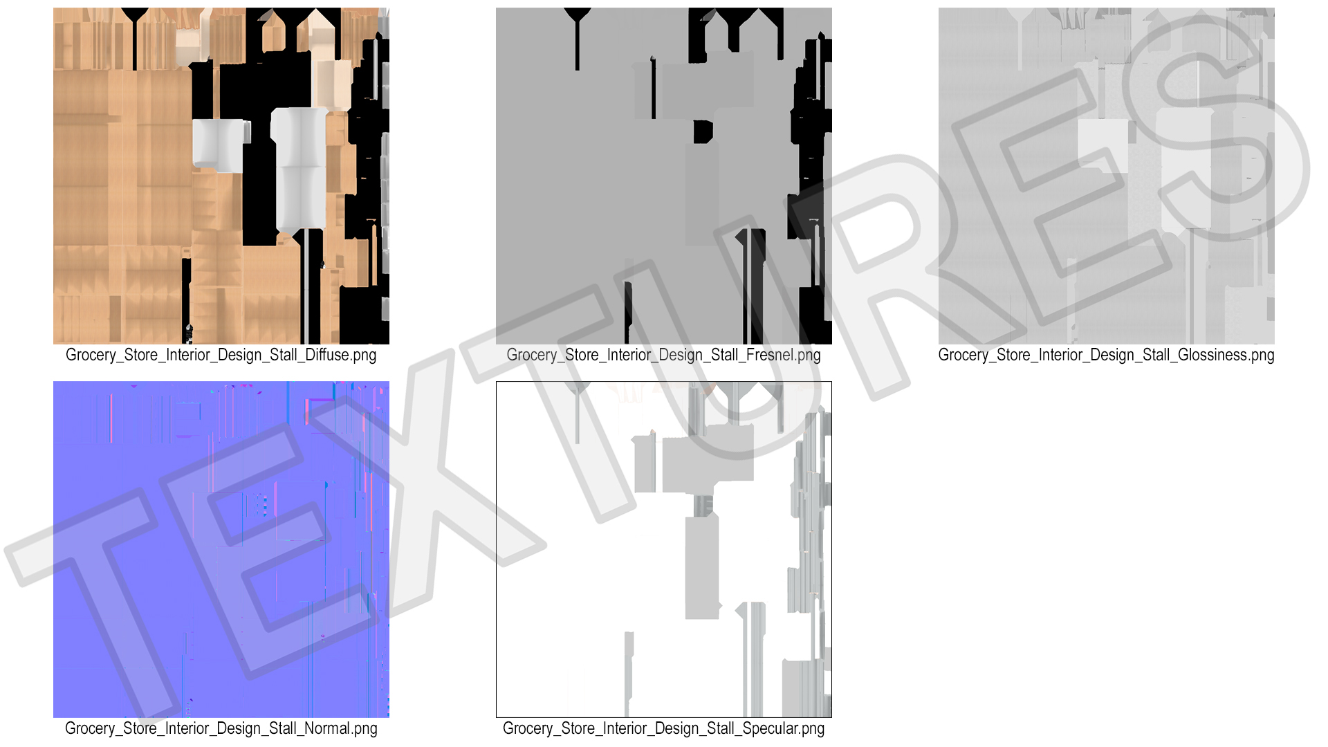 3D model Shelving for Retail Store