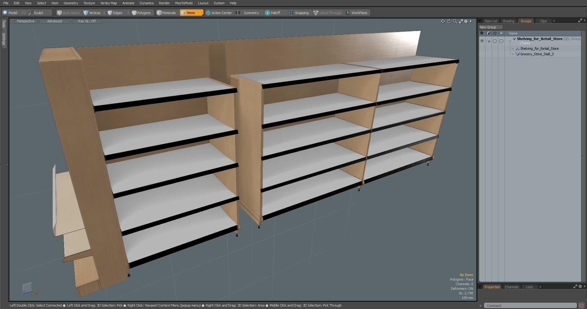 3D model Shelving for Retail Store