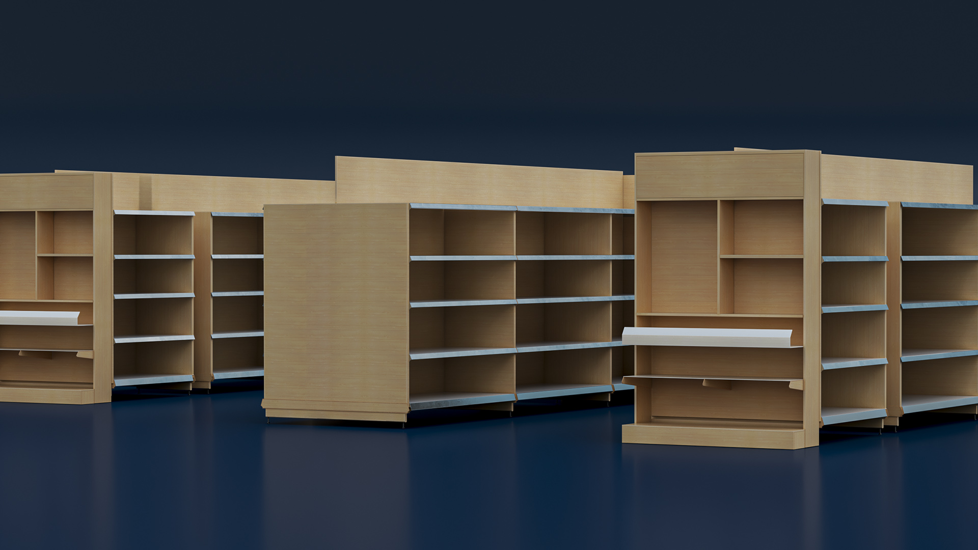 3D model Shelving for Retail Store