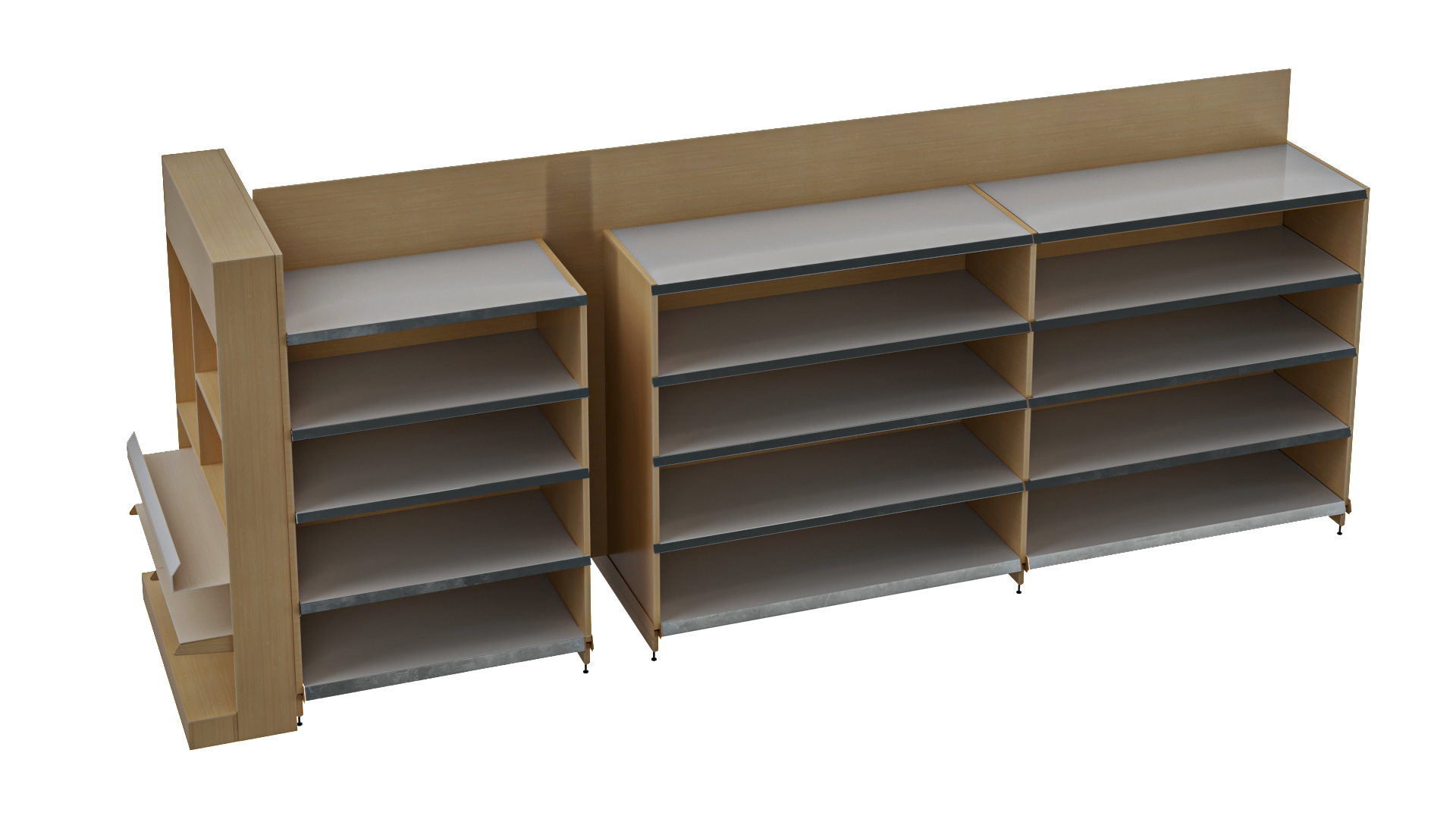 3D model Shelving for Retail Store
