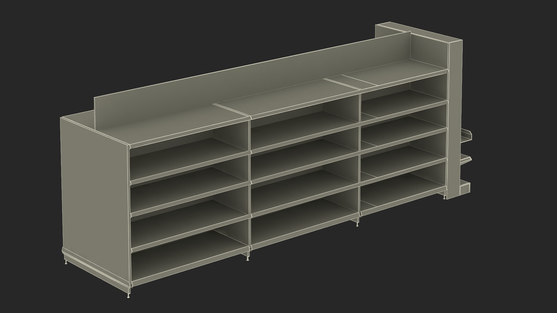 3D model Shelving for Retail Store