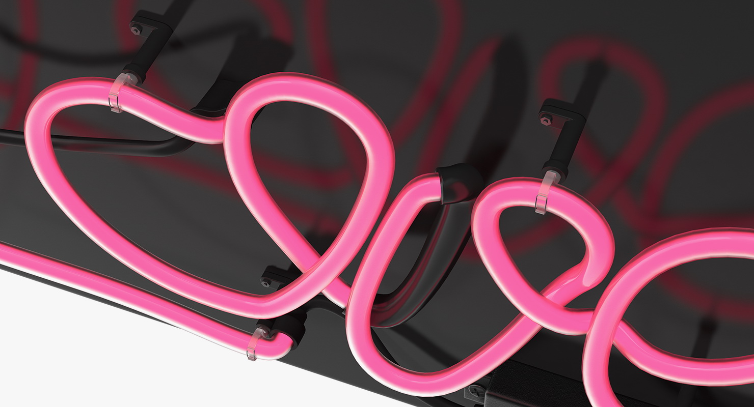 Neon Sign Love 3D model