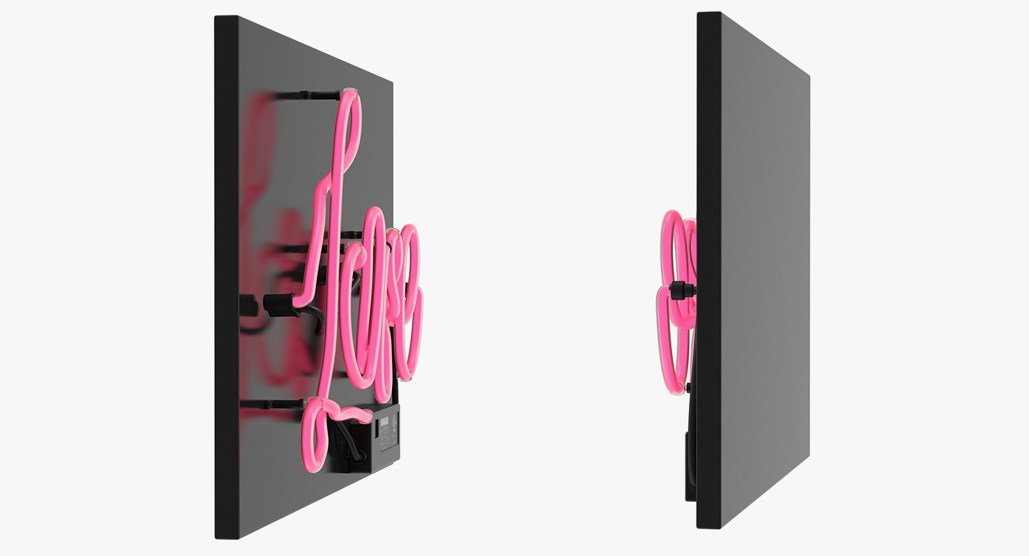 Neon Sign Love 3D model