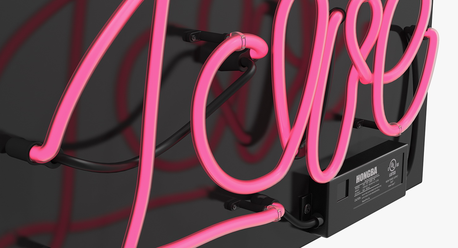 Neon Sign Love 3D model