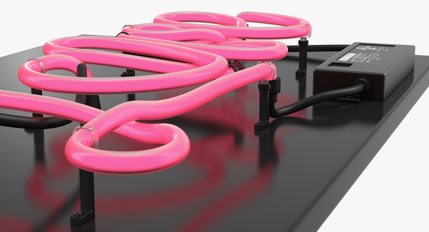 Neon Sign Love 3D model