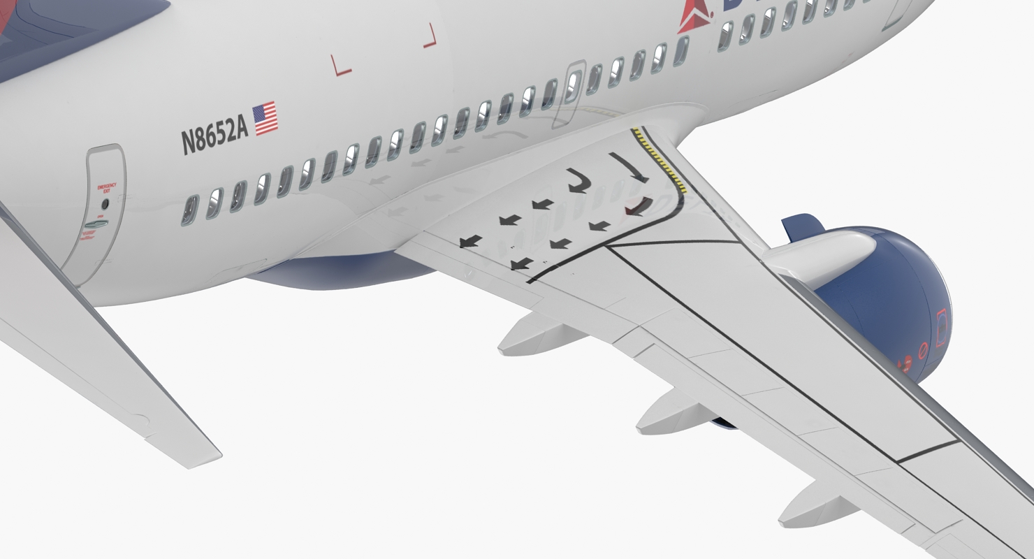 3D Boeing 737 600 with Interior Delta Air Lines Rigged