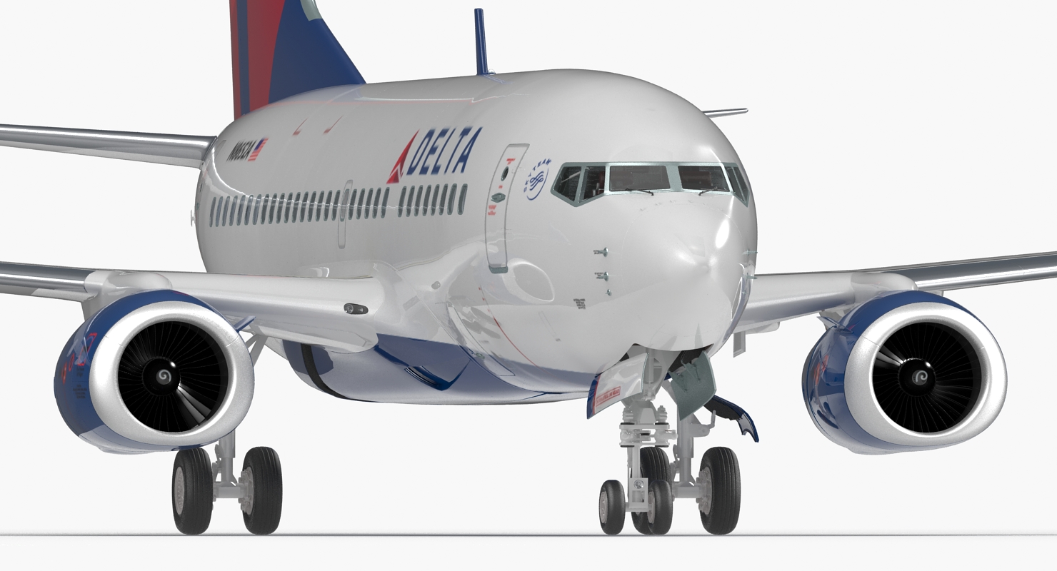 3D Boeing 737 600 with Interior Delta Air Lines Rigged