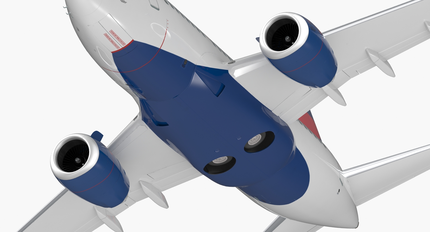 3D Boeing 737 600 with Interior Delta Air Lines Rigged