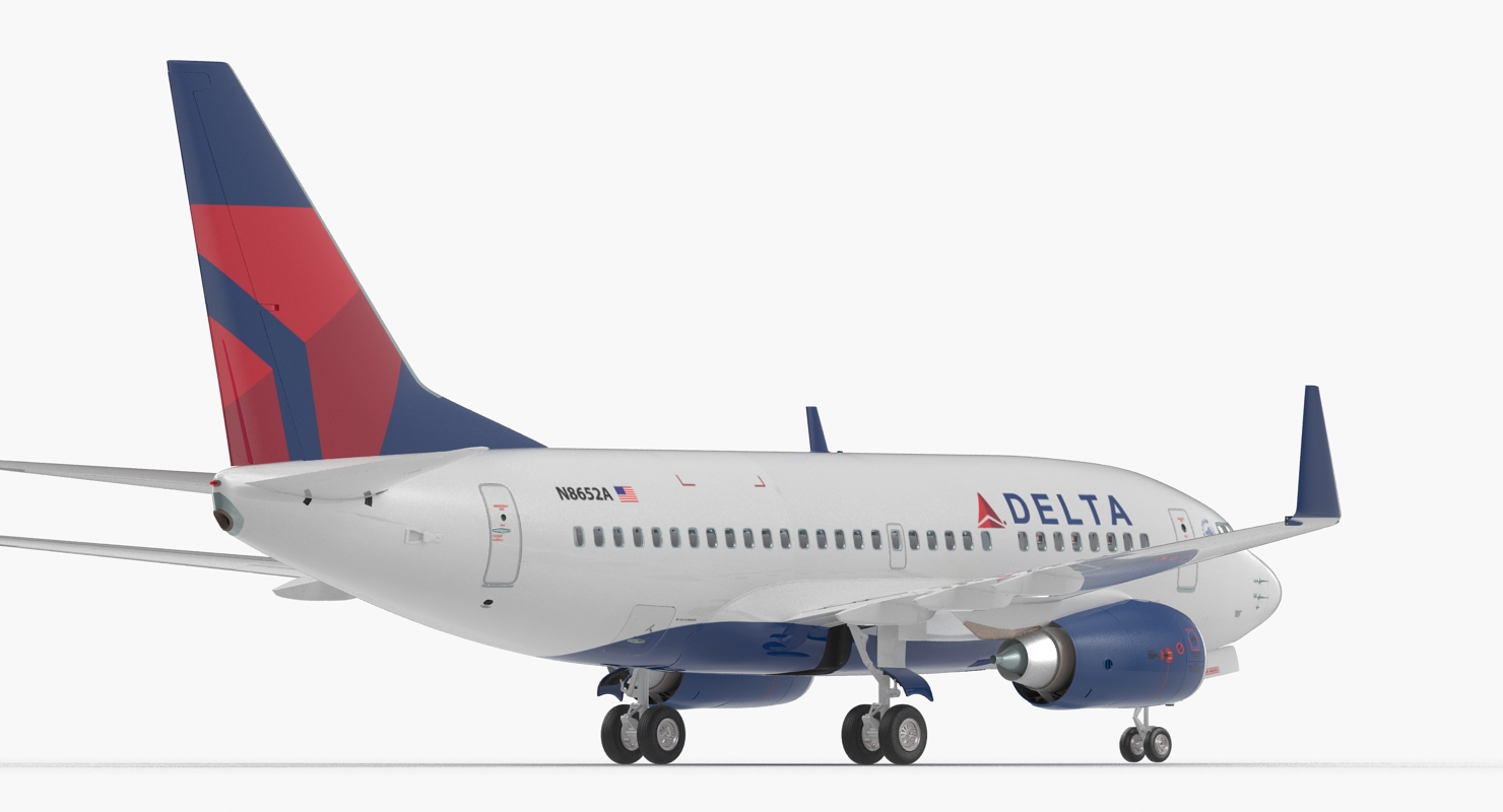 3D Boeing 737 600 with Interior Delta Air Lines Rigged