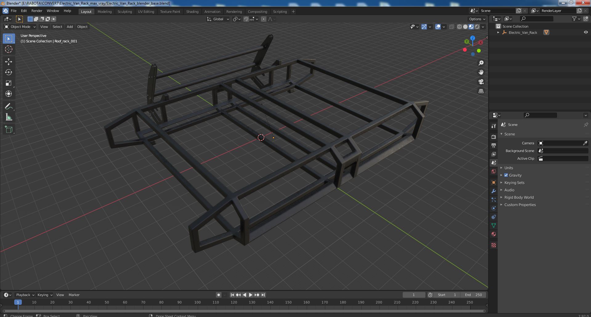 Electric Van Rack 3D