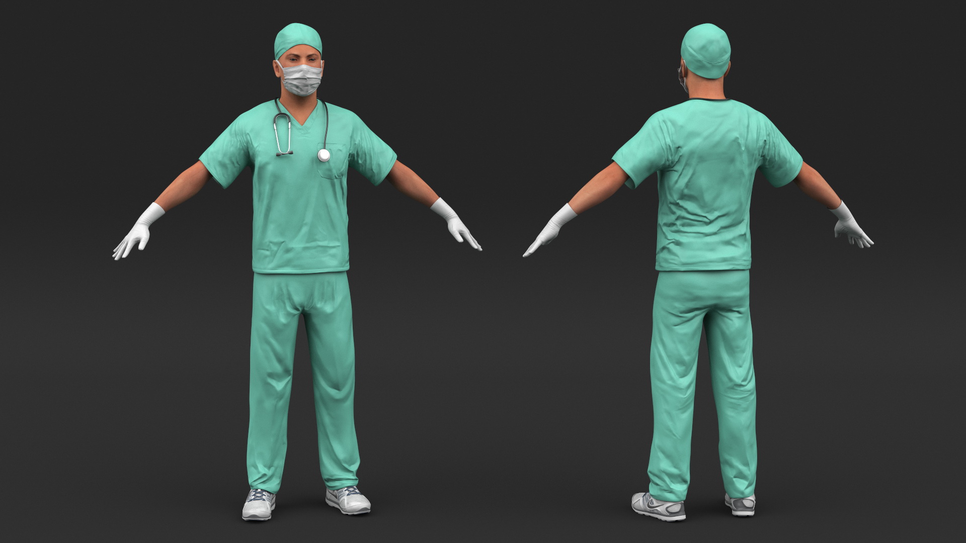 Male Surgeon Doctor 3D model