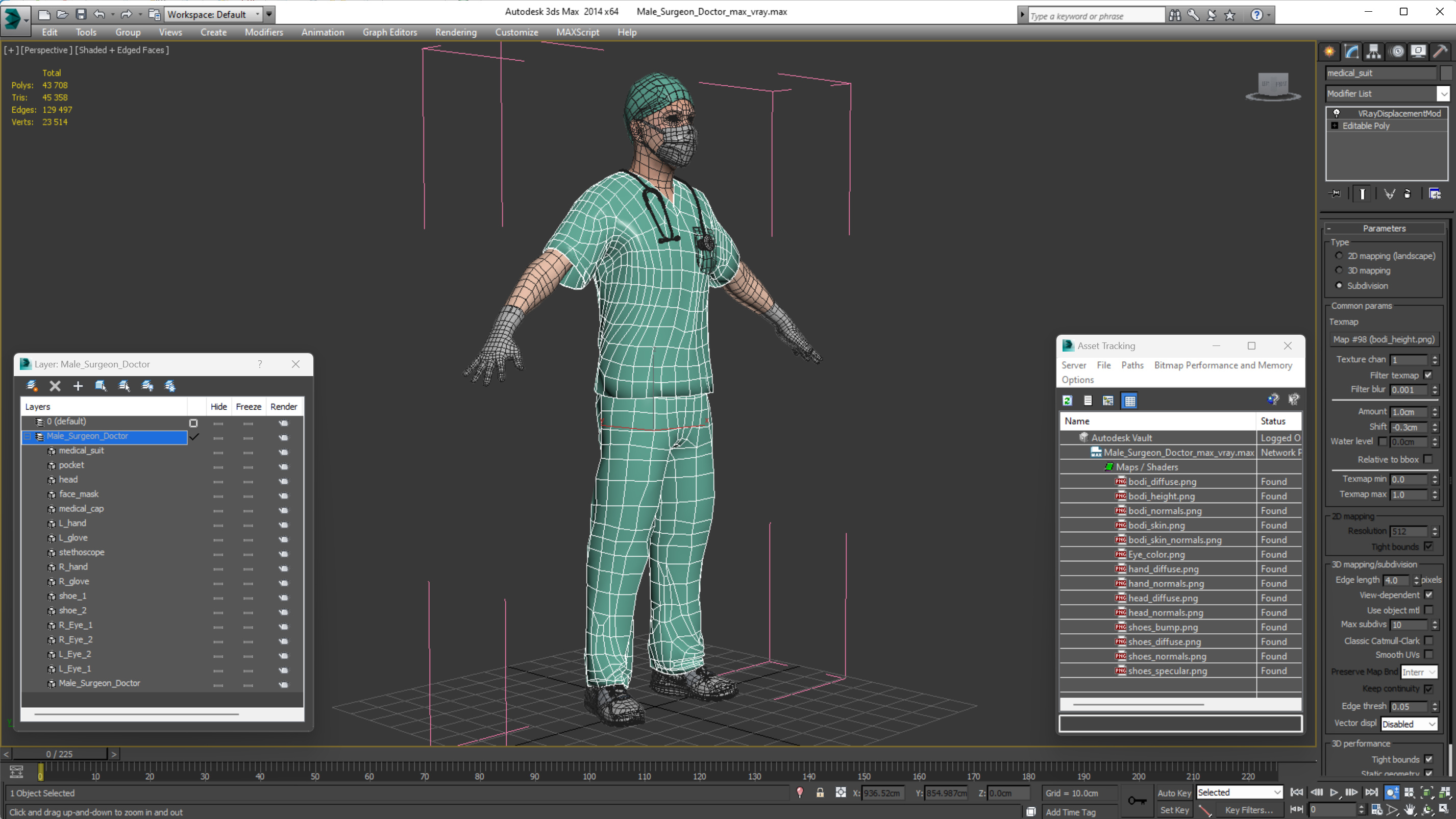 Male Surgeon Doctor 3D model