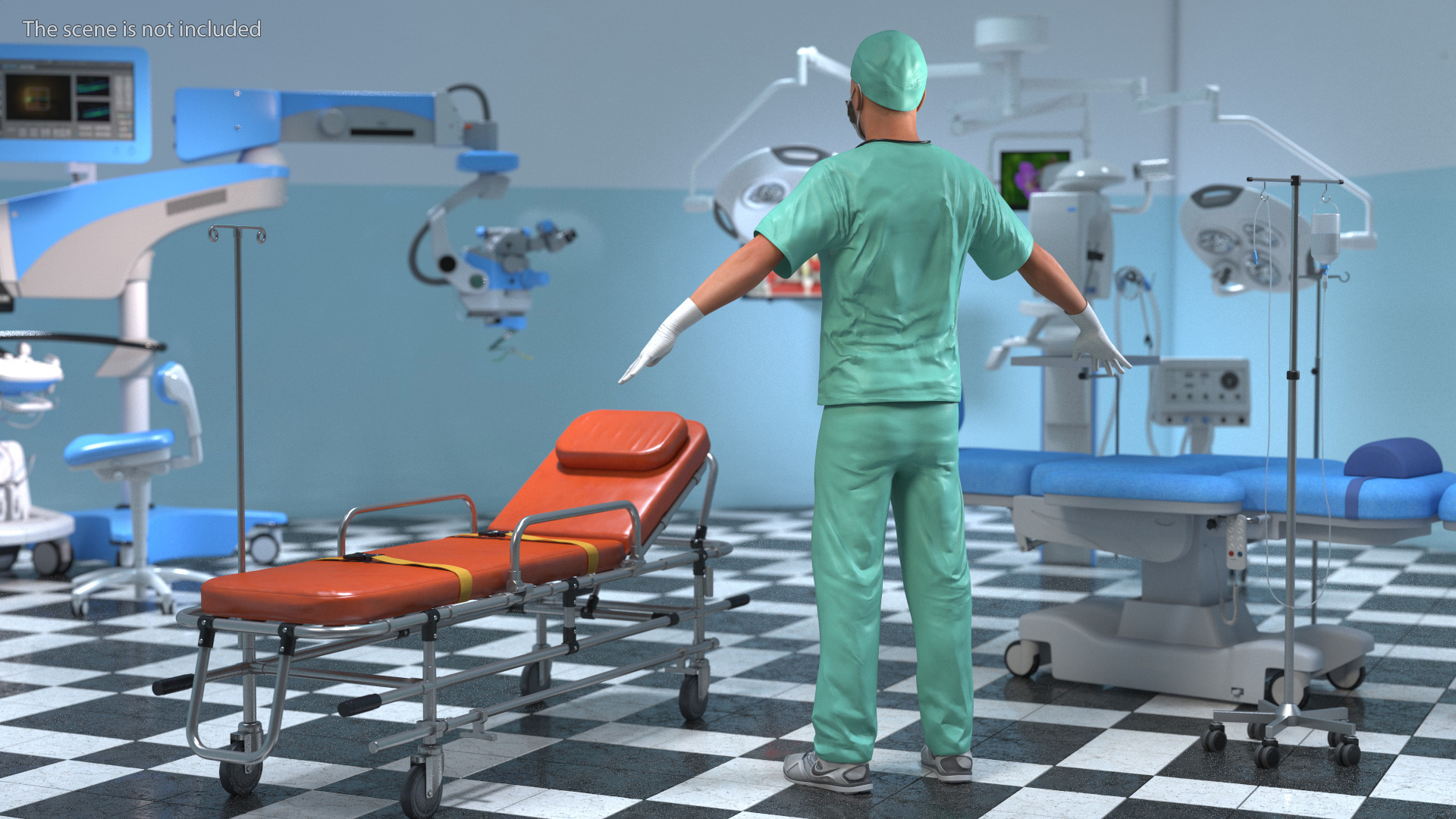 Male Surgeon Doctor 3D model