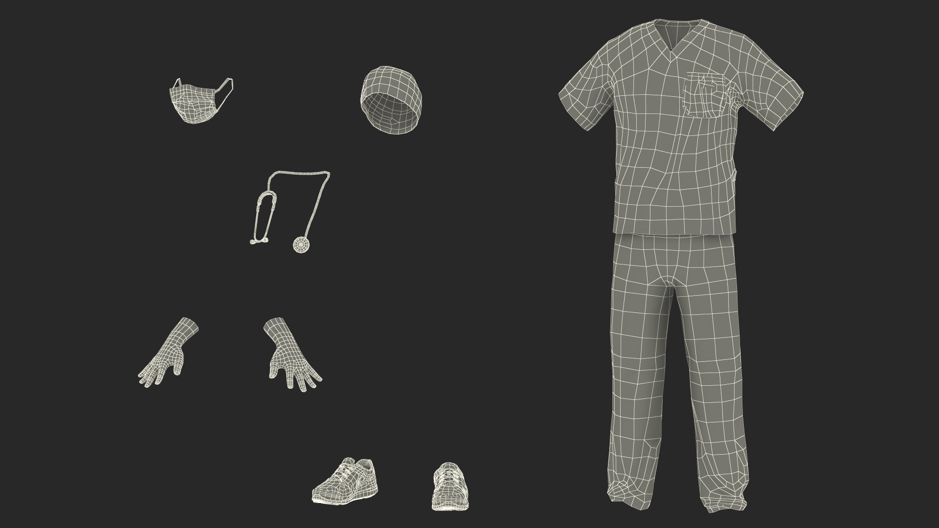 Male Surgeon Doctor 3D model
