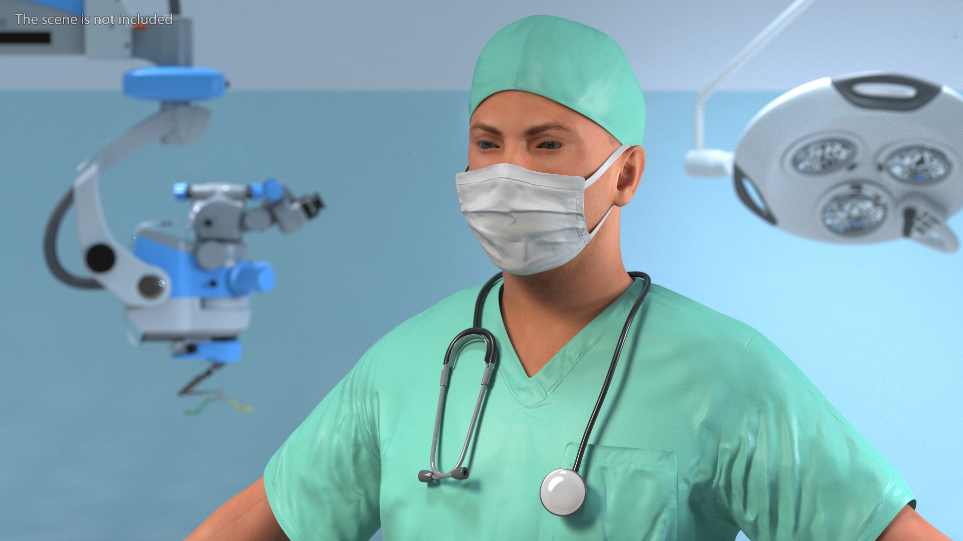 Male Surgeon Doctor 3D model