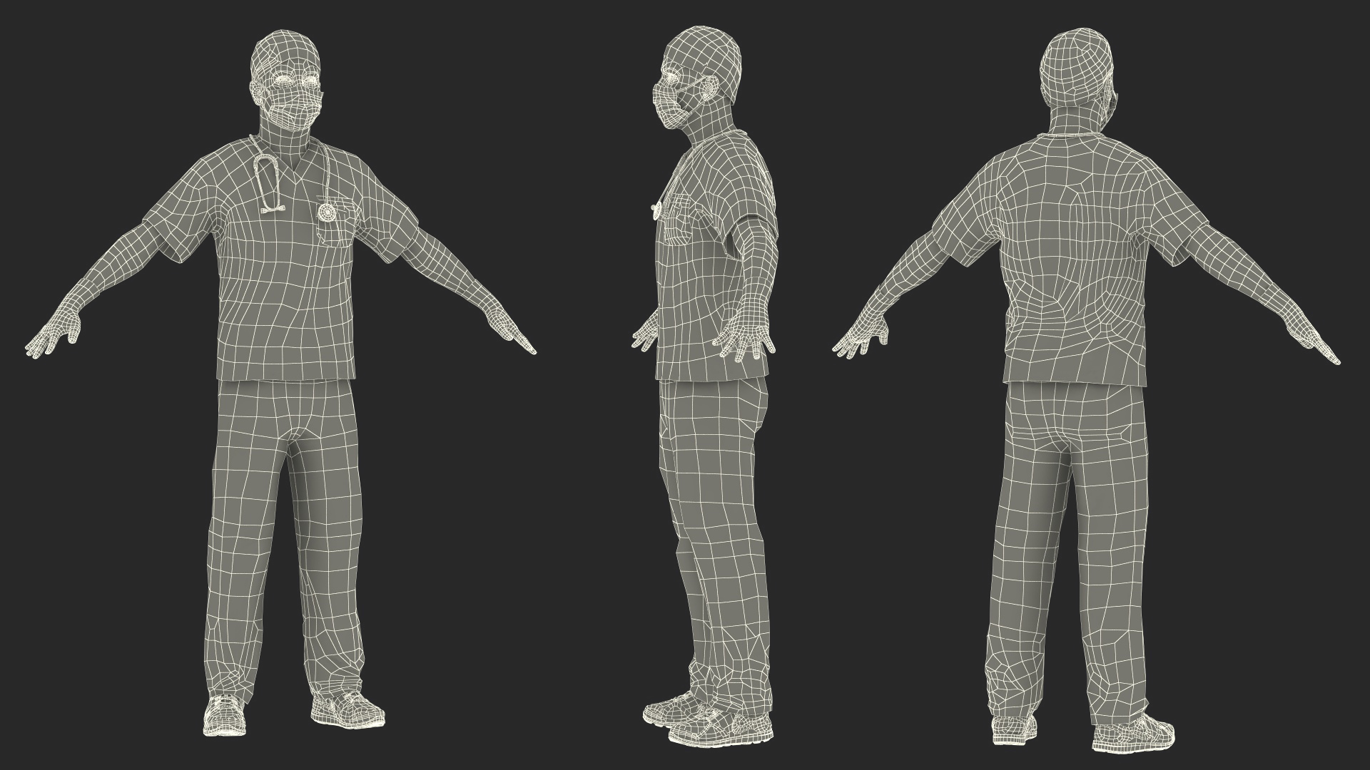 Male Surgeon Doctor 3D model