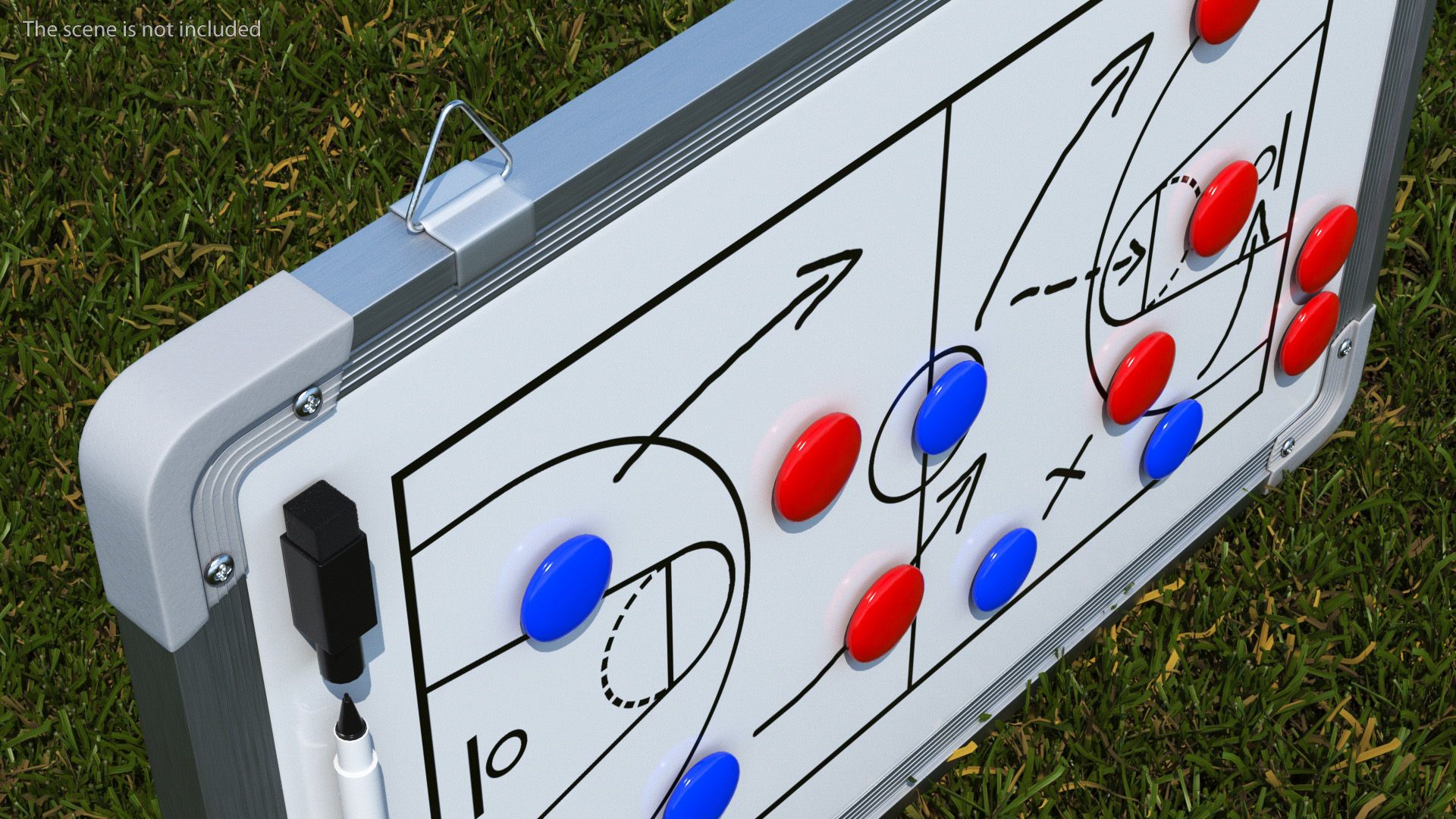 Basketball Coaching Board with Game Plan Fur 3D model