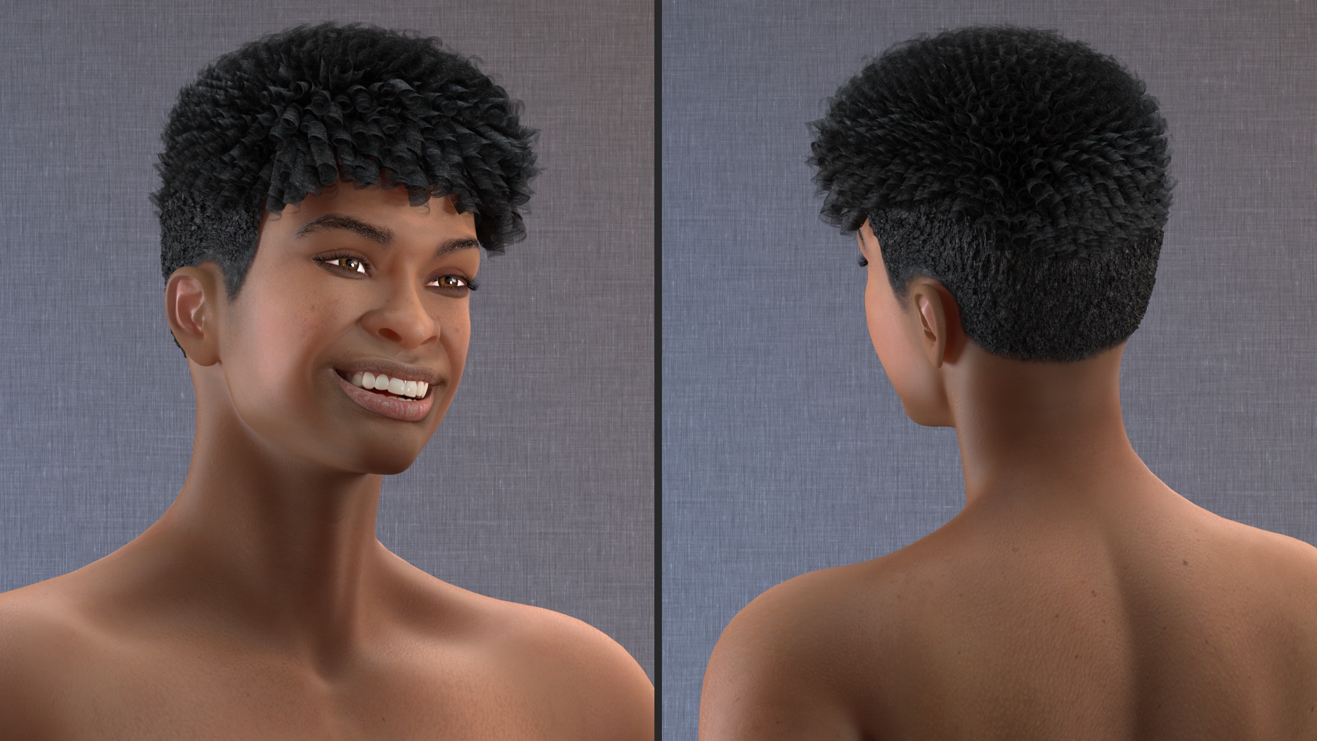3D Light Skin Young Man Smiling Pose model