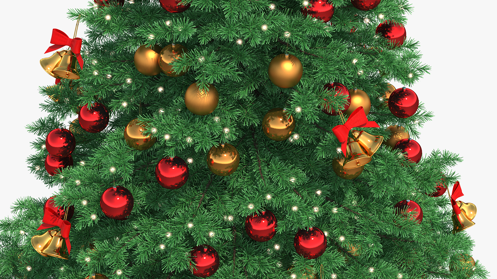 3D Christmas Tree with Golden Star Topper model