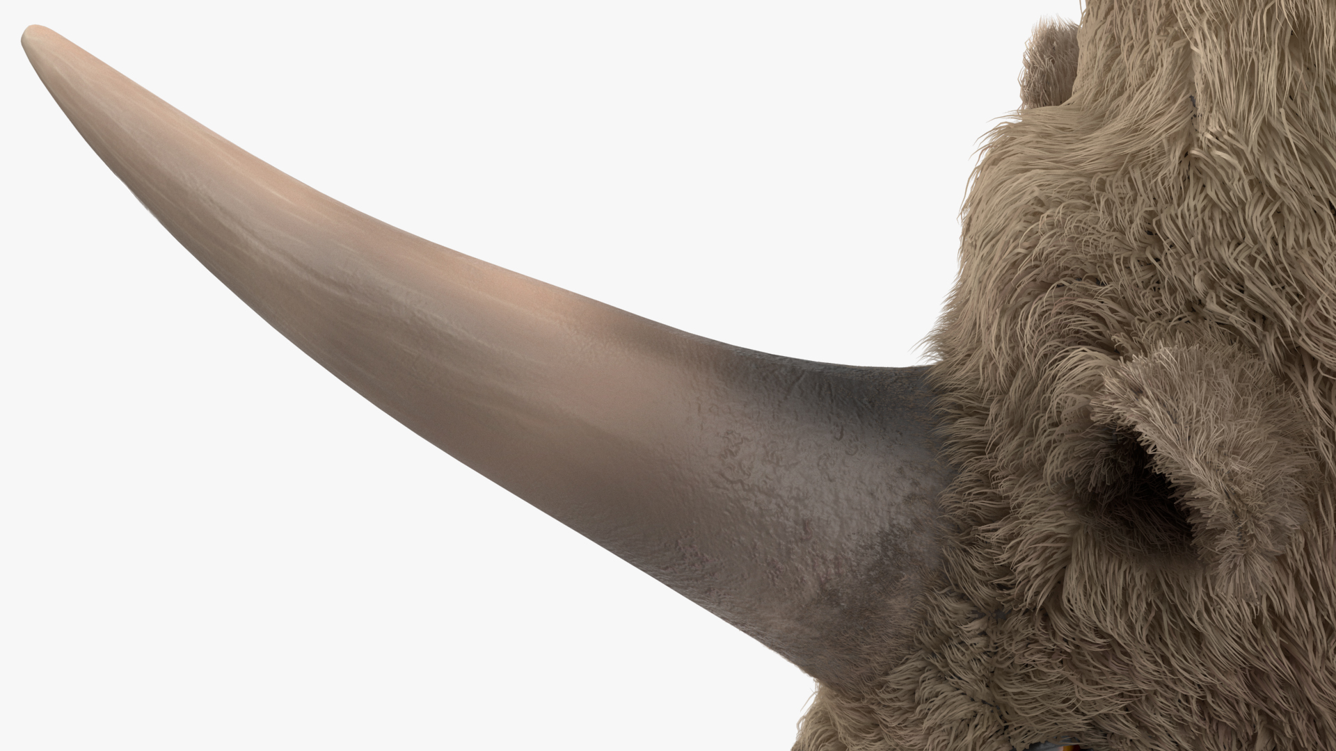 3D Siberian Unicorn Walking Pose Fur model