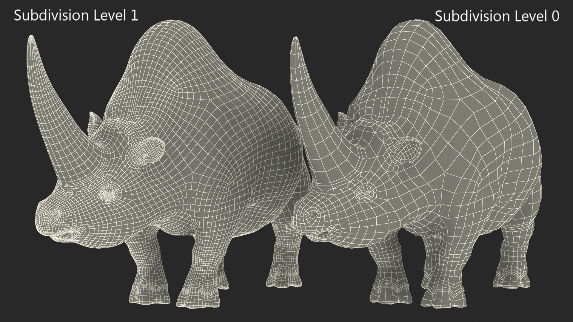 3D Siberian Unicorn Walking Pose Fur model