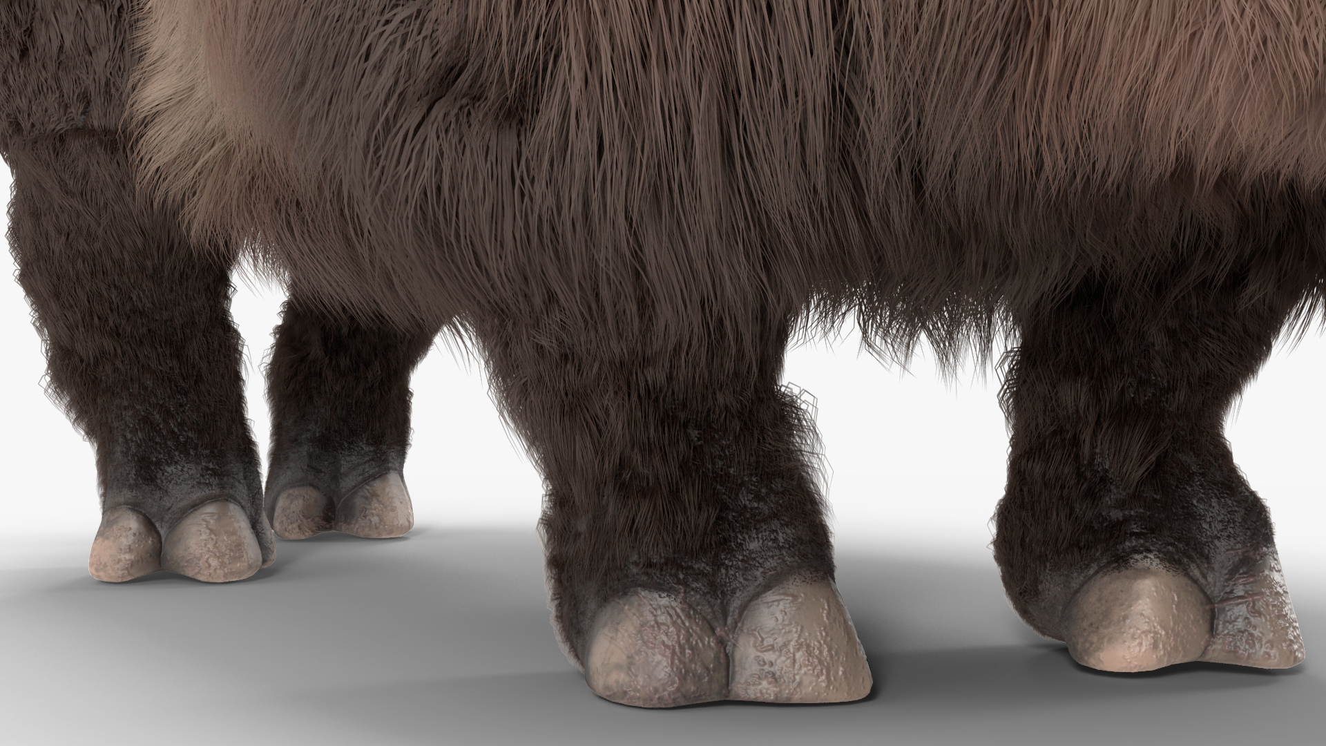 3D Siberian Unicorn Walking Pose Fur model
