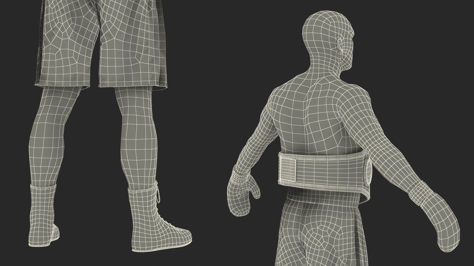 3D model IBF Boxing Champion Rigged for Maya