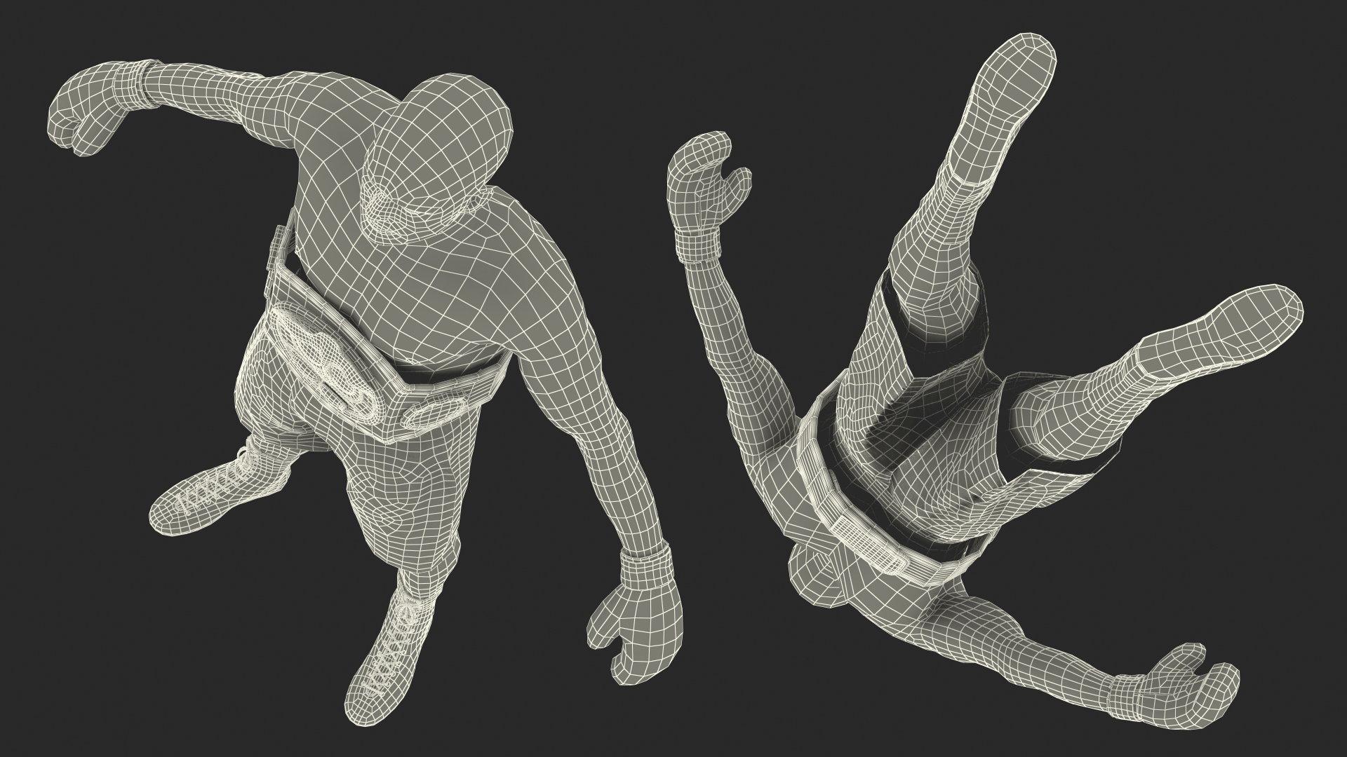 3D model IBF Boxing Champion Rigged for Maya