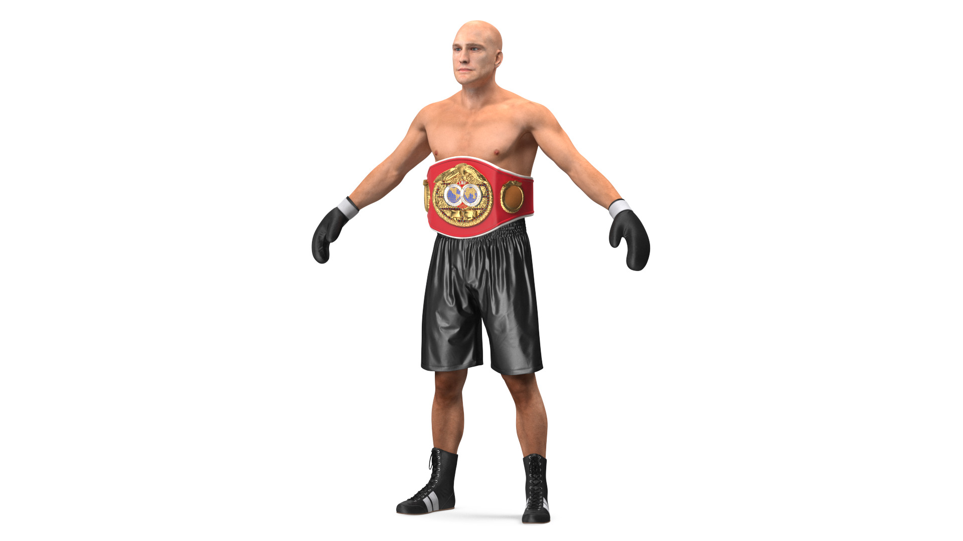 3D model IBF Boxing Champion Rigged for Maya