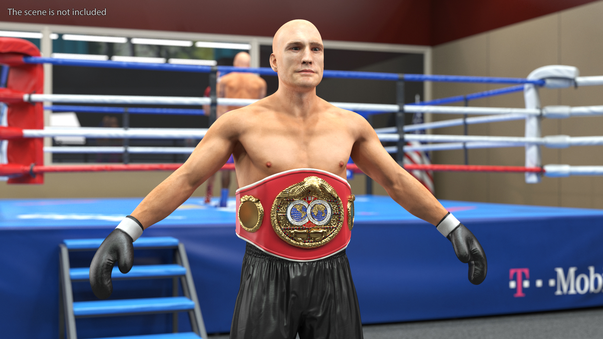 3D model IBF Boxing Champion Rigged for Maya