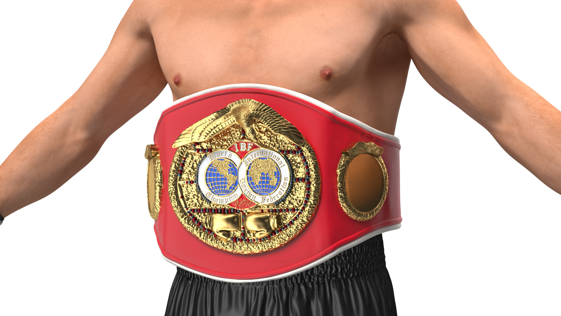 3D model IBF Boxing Champion Rigged for Maya
