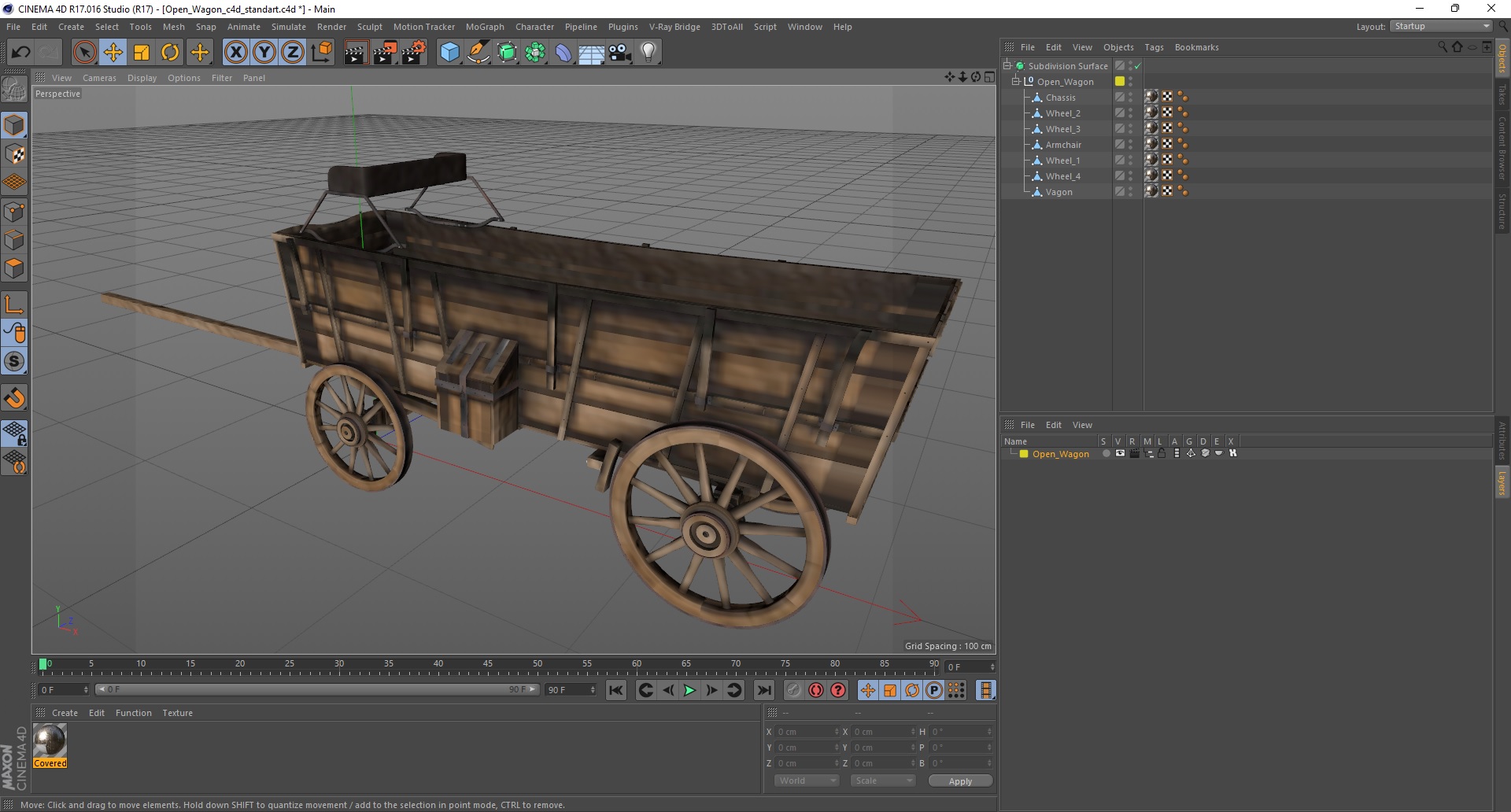 3D model Open Wagon