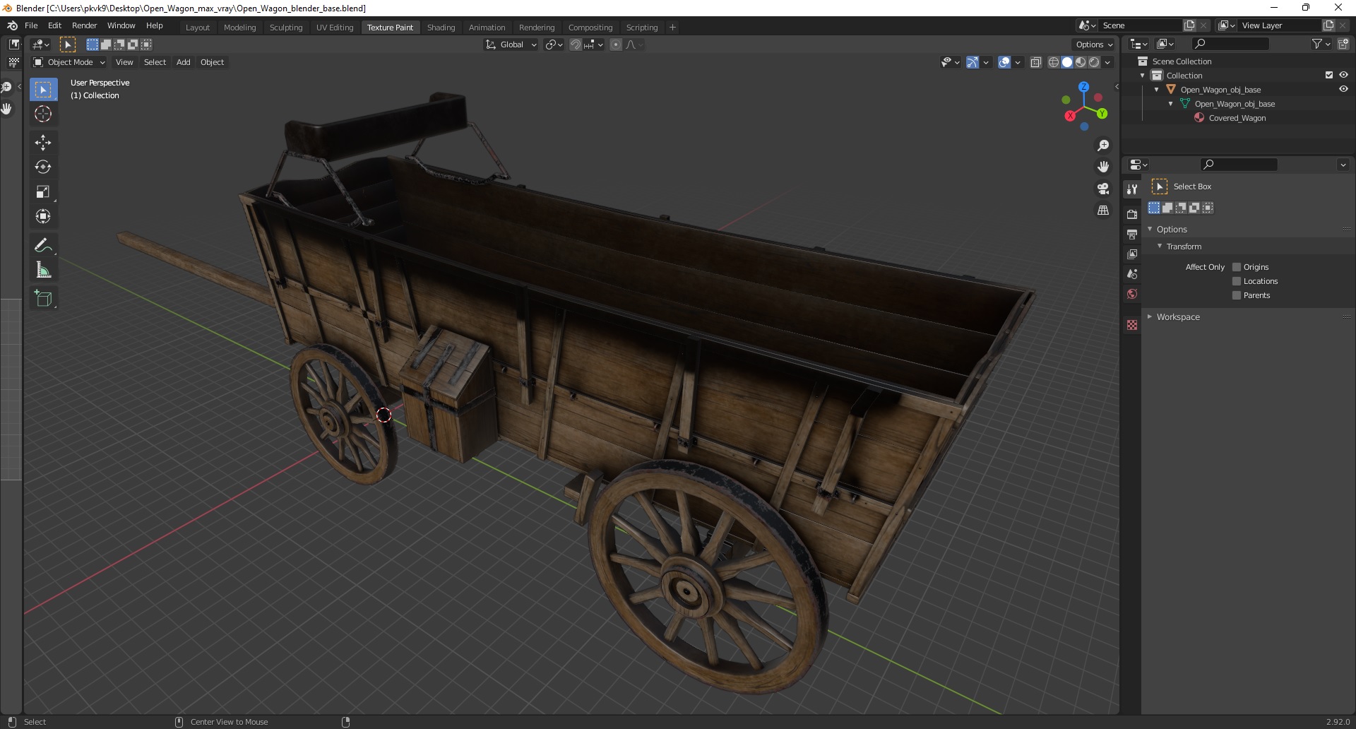 3D model Open Wagon