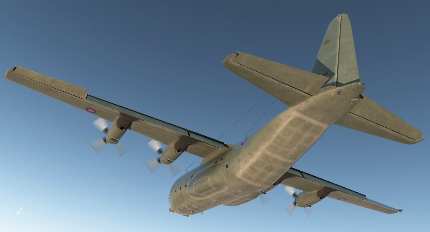 3D Lockheed Martin Hercules C130K Royal Air Force