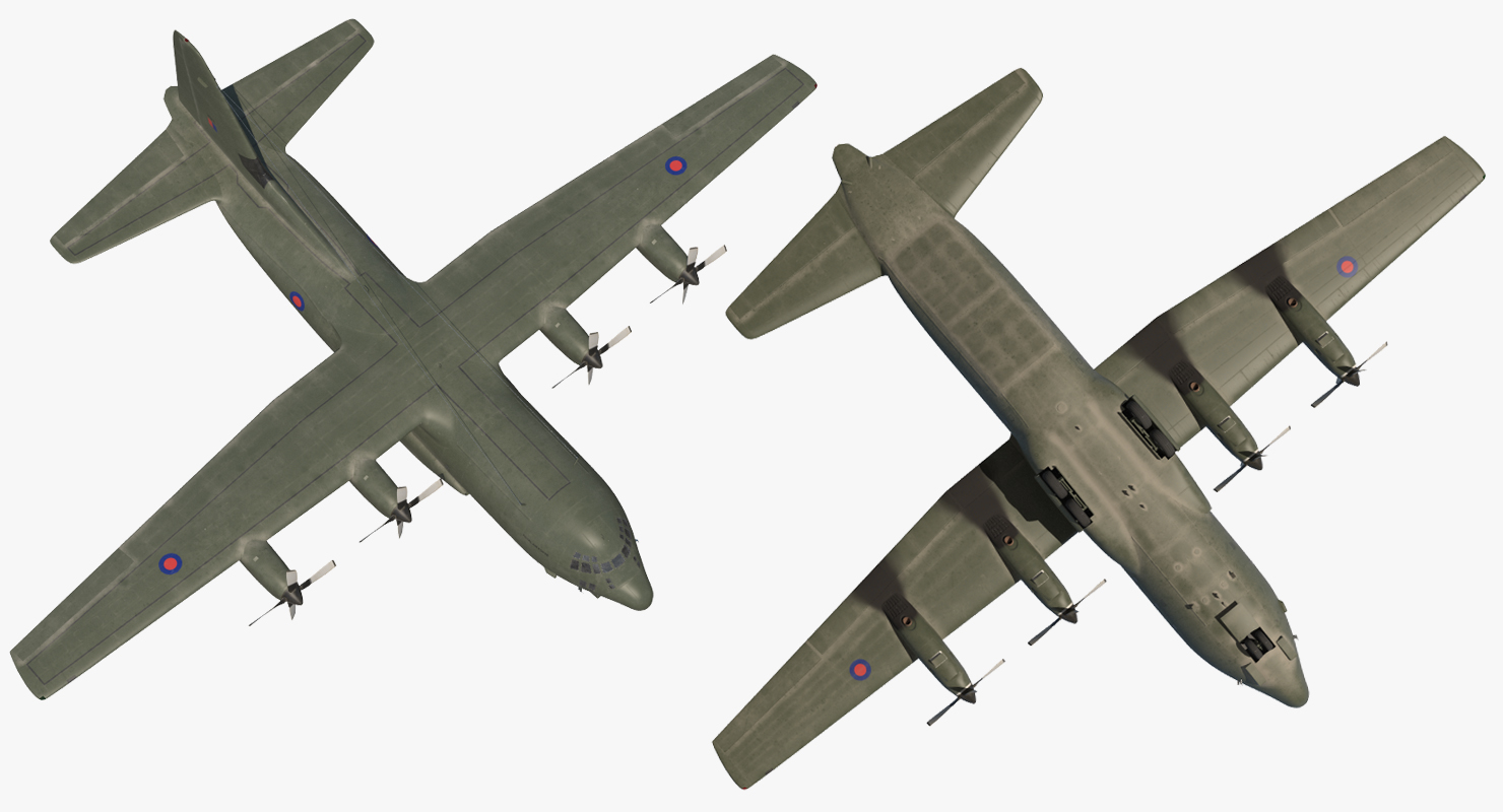 3D Lockheed Martin Hercules C130K Royal Air Force