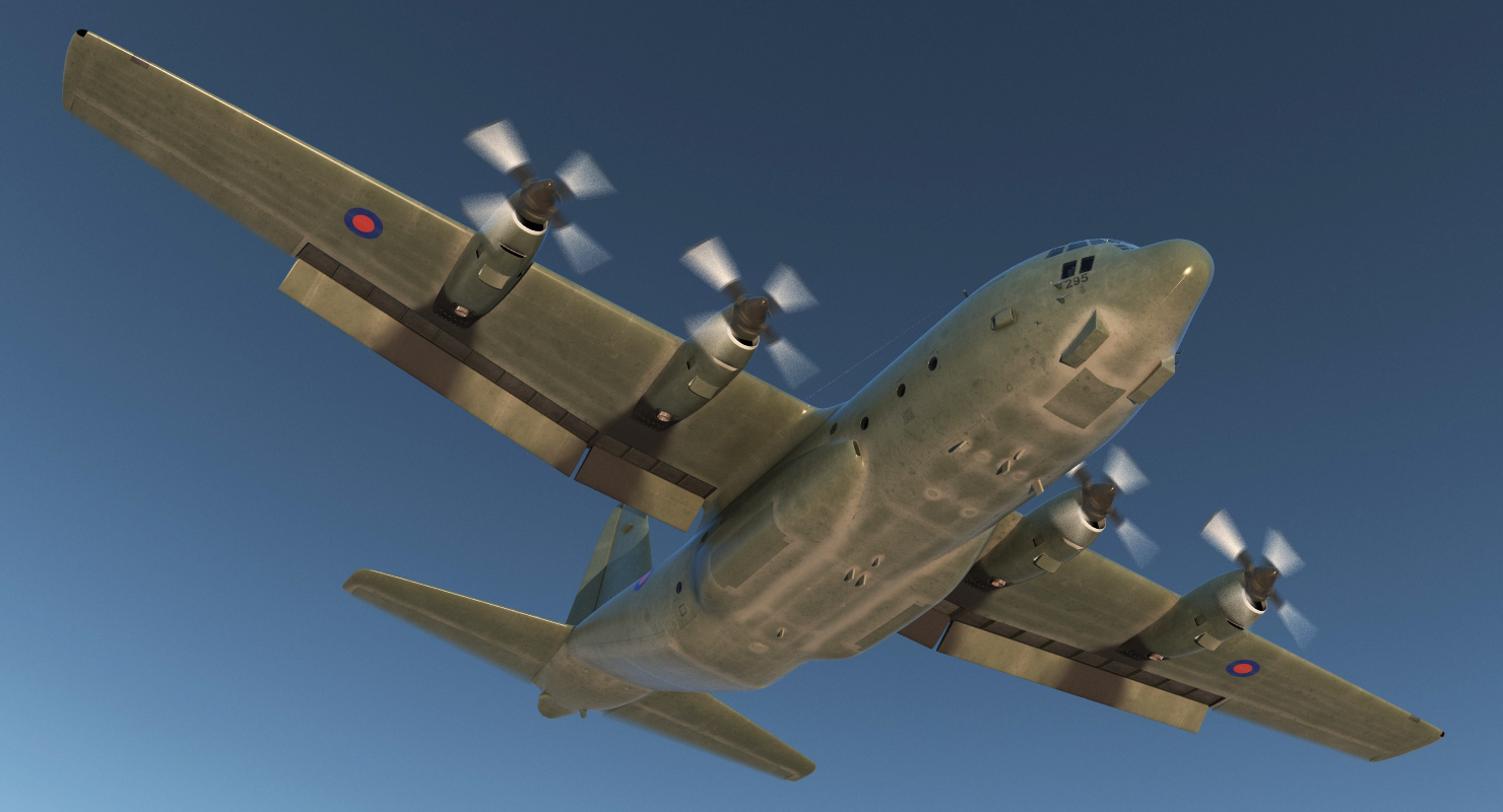 3D Lockheed Martin Hercules C130K Royal Air Force