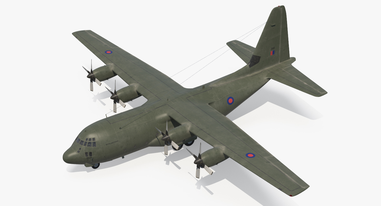 3D Lockheed Martin Hercules C130K Royal Air Force