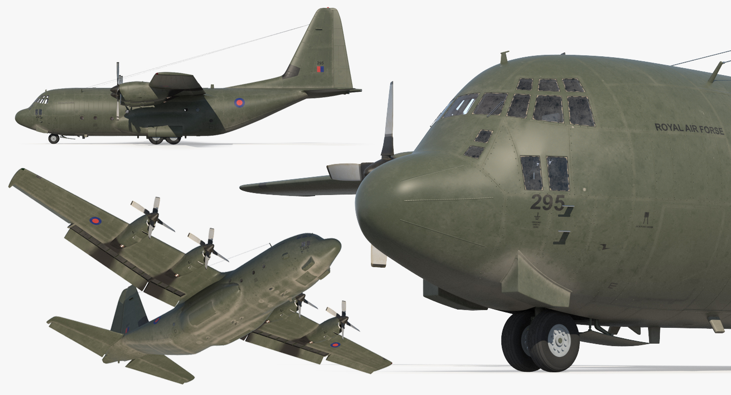 3D Lockheed Martin Hercules C130K Royal Air Force