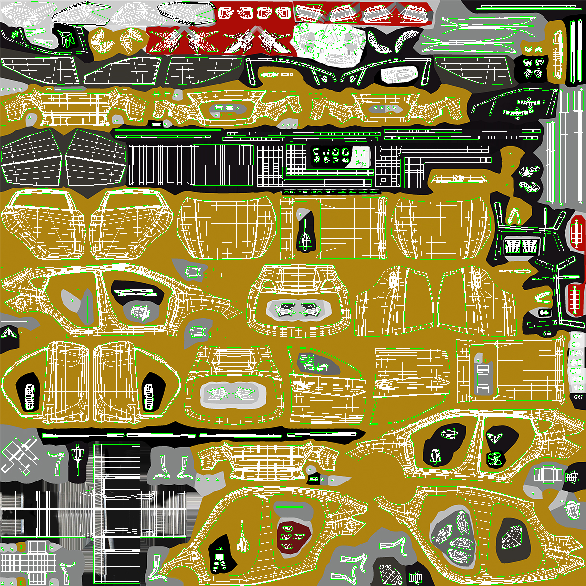 3D 2020 Subaru XV Crosstrek SUV Yellow Rigged for Maya