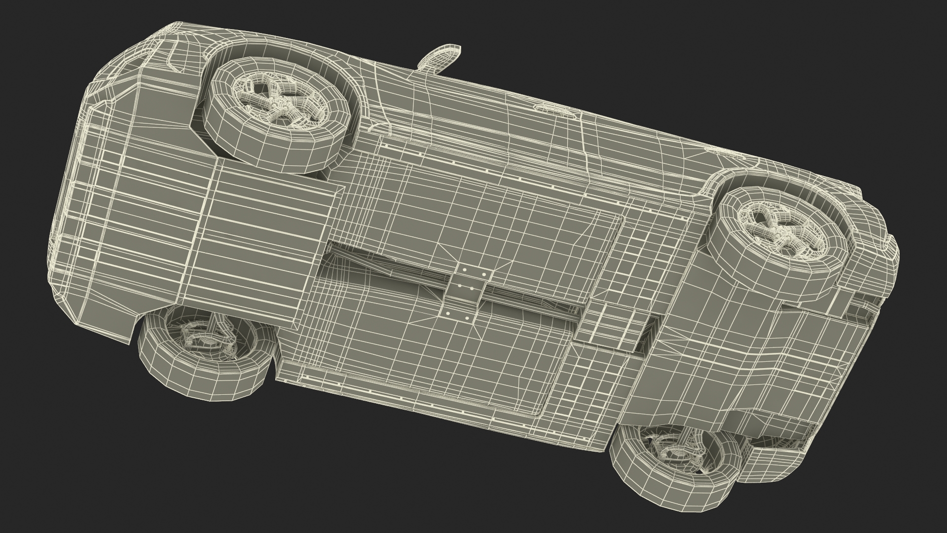 3D 2020 Subaru XV Crosstrek SUV Yellow Rigged for Maya